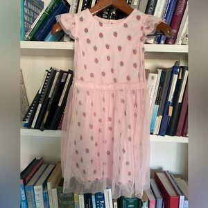 Hanna Andersson Pink Strawberry Print Dress size 8